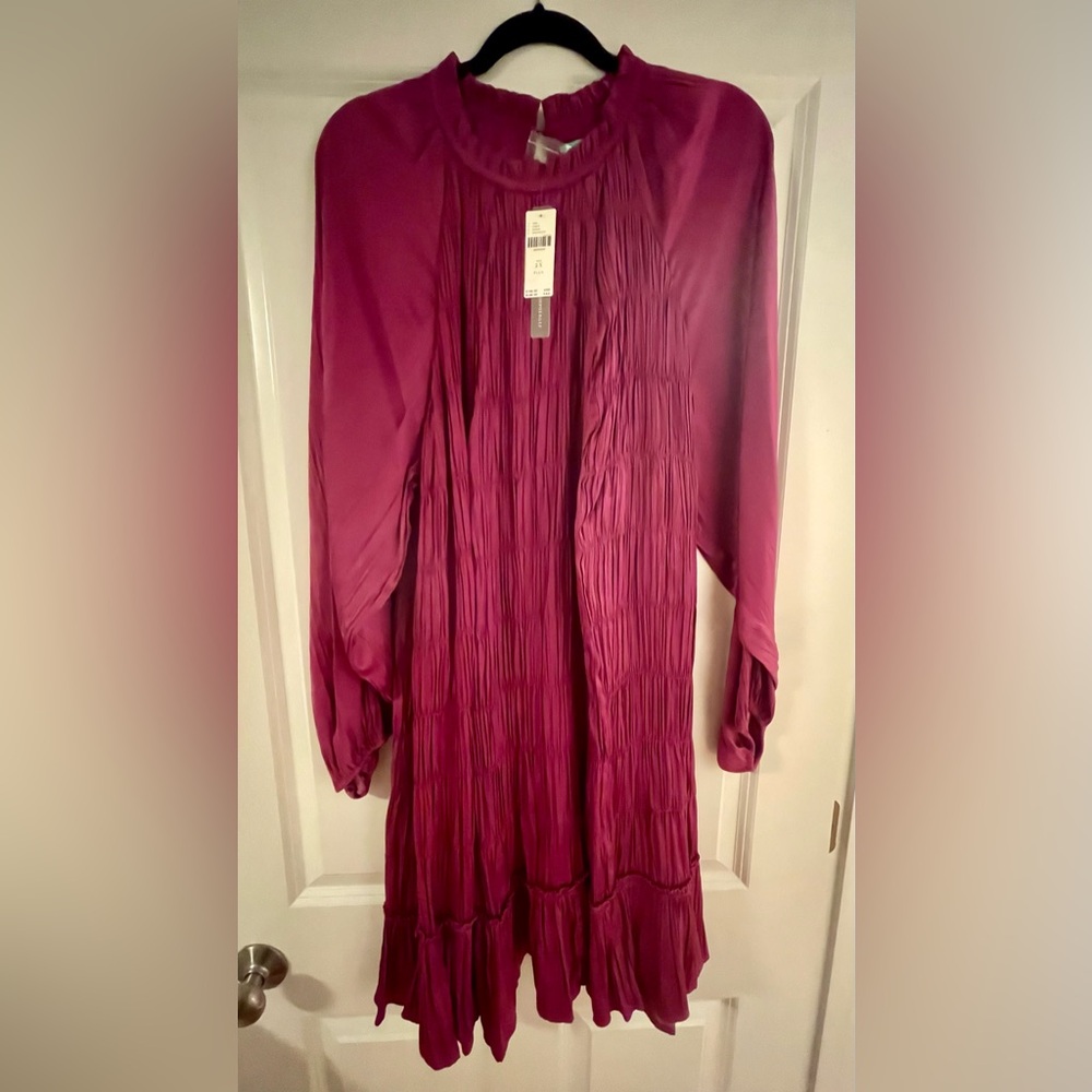 Anthropology, dress, pink short dress